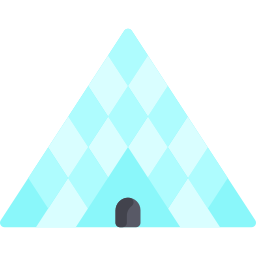 Louvre pyramid icon