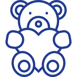 oso de peluche icono