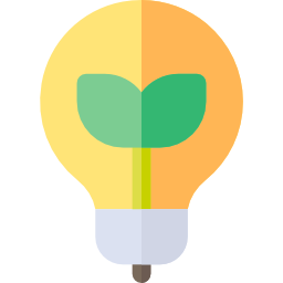 Ecologic light bulb icon