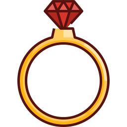 anillo de diamantes icono