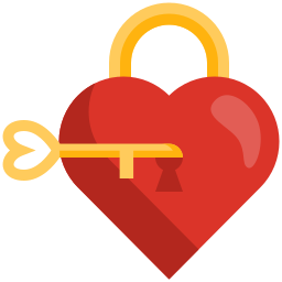 Heart lock icon