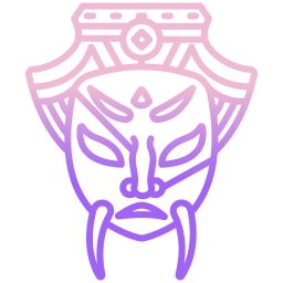 chińska maska ikona