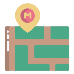 mapa de la calle icono