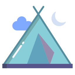 namiot kempingowy ikona