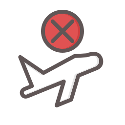 geen vlucht icoon