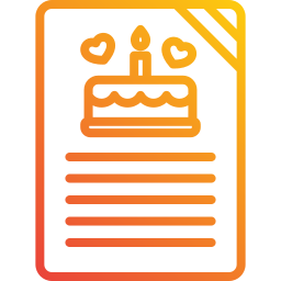 Birthday invitation icon