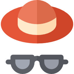 cappello e occhiali icona