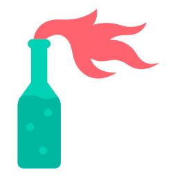molotov cocktail icoon