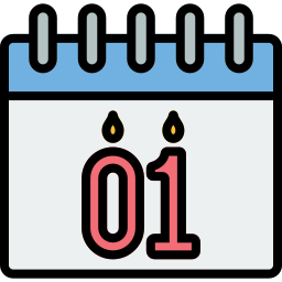 Birthday date icon