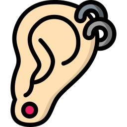 boucles d'oreilles rondes Icône