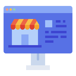 Shopping online icon