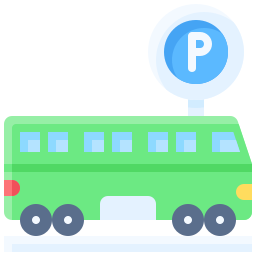 bus parkeren icoon