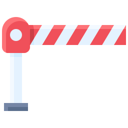 Road barrier icon