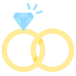 anillo de bodas icono