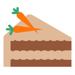 pastel de zanahoria icono
