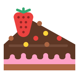 Strawberry cake icon
