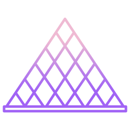 piramide del louvre icona