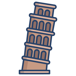 der schiefe turm von pisa icon