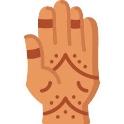 ręka malowana henną ikona