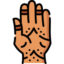 Henna painted hand icon