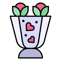 Flower bouquet icon