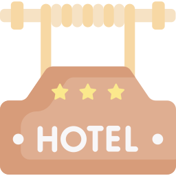 signo de hotel icono