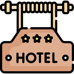 signo de hotel icono