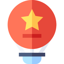 Hot air balloon icon