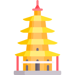 pagoda de dragón y tigre icono