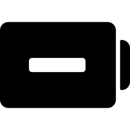 Battery with minus sign icon