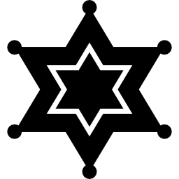 symbol gwiazdy sześciu punktów ikona