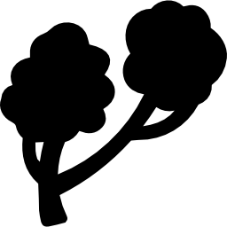 siluetta irregolare dell'albero icona