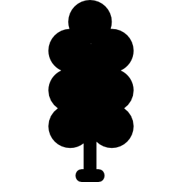 kształt drzewa o wysokich zaokrąglonych liściach ikona