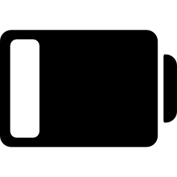 interfacesymbool voor bijna lege batterij icoon