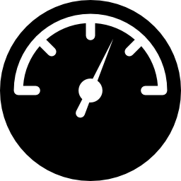 símbolo de herramienta circular velocímetro icono