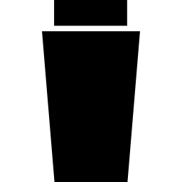 kapsalon buis zwarte container vorm zijaanzicht icoon