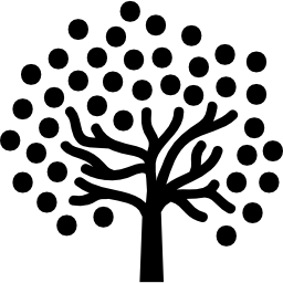drzewo liści kropek ikona