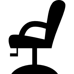 silhueta vista lateral da cadeira Ícone