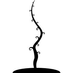 tronco de árbol que crece del suelo icono