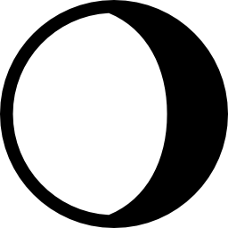 Moon phase circular shape icon