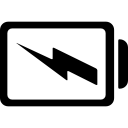 batterie mit einem bolzen icon
