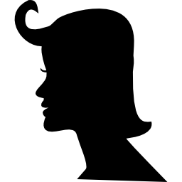 여성 짧은 머리 icon