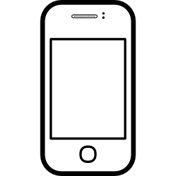 Mobile phone of rounded corners icon