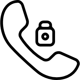 símbolo de teléfono de interfaz de llamadas bloqueadas icono