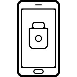 simbolo del lucchetto sullo schermo del telefono icona