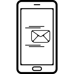 New incoming email by phone icon