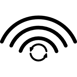 sinal de atualização de conexão wifi Ícone