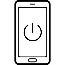 symbole de mise sous tension dans le téléphone Icône