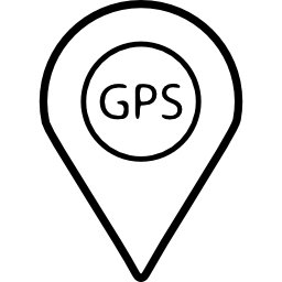 simbolo dell'interfaccia del telefono gps icona