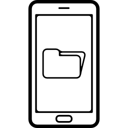 símbolo de carpeta en la pantalla del teléfono icono